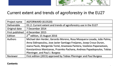 Current extent and trends of agroforestry in the EU27